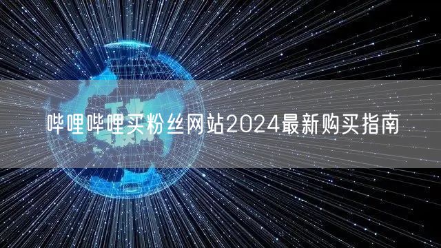 哔哩哔哩买粉丝网站2024最新购买指南
