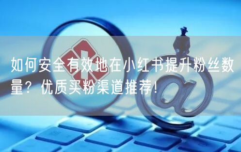 如何安全有效地在小红书提升粉丝数量?优质买粉渠道推荐!